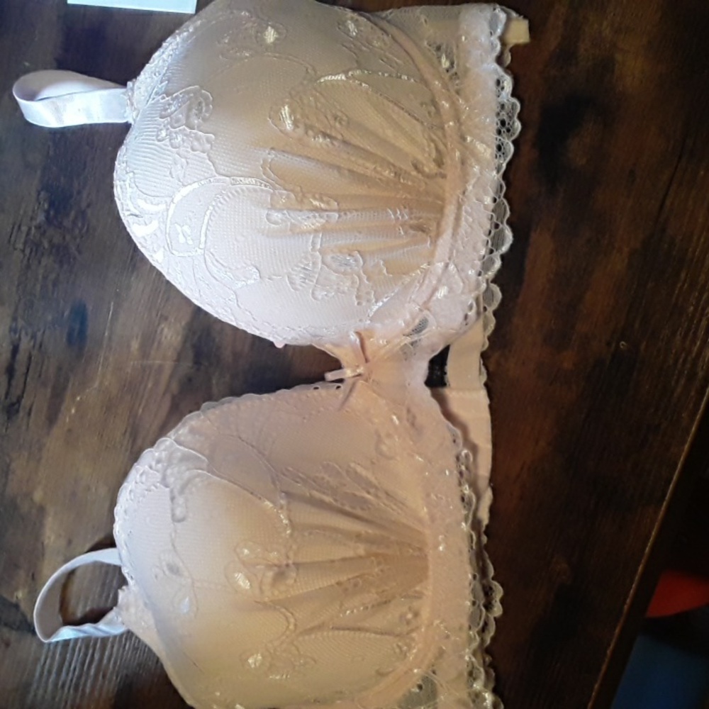 NWOT Sexy  36D Cream Rene Rofe Gorgeous Padded underwire Push Up Bra.